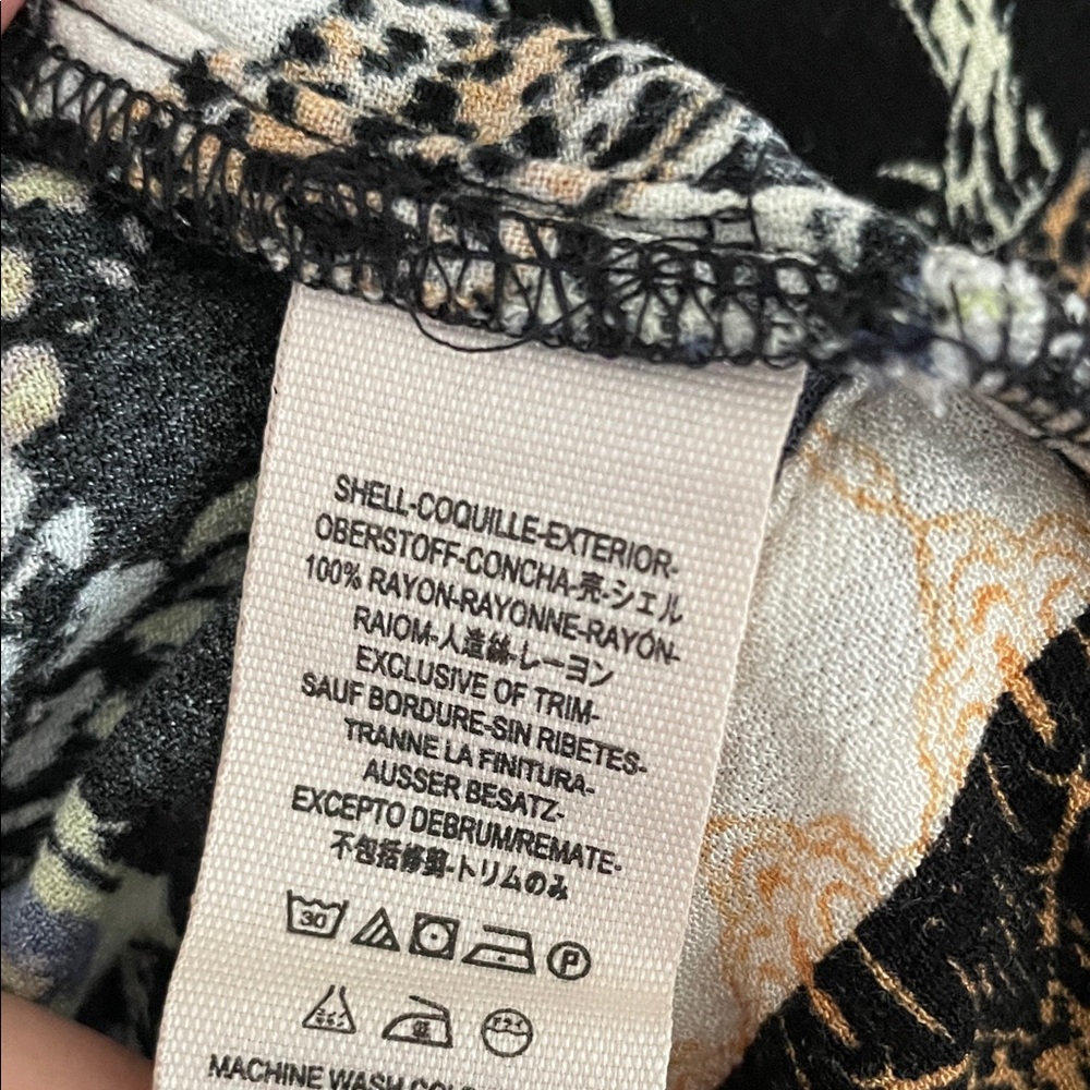 Free People Black and Gold Patterned Blouse - Picture 6 of 6
